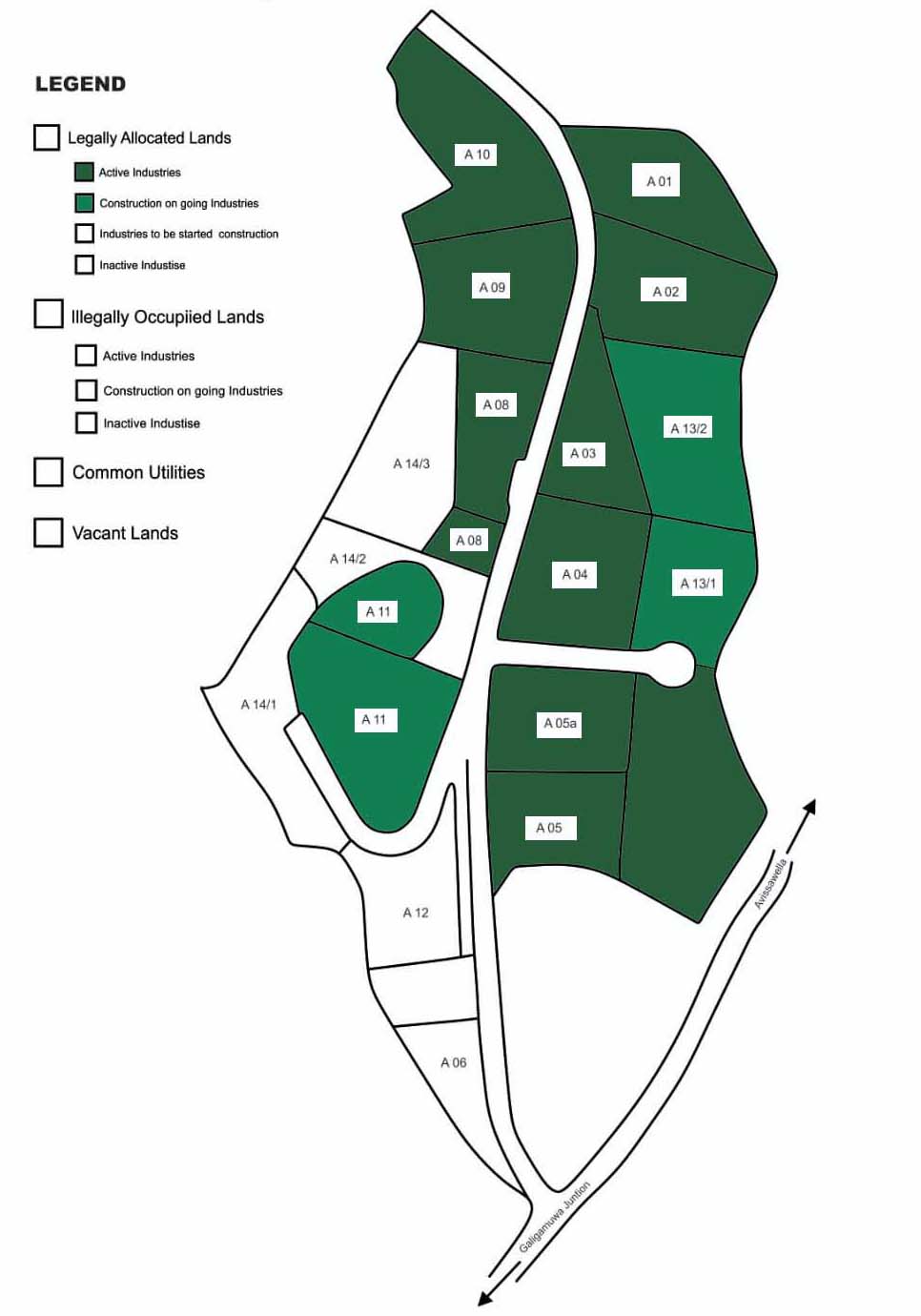 INDUSTRIAL ZONES IN SRI LANKA industrial zone map